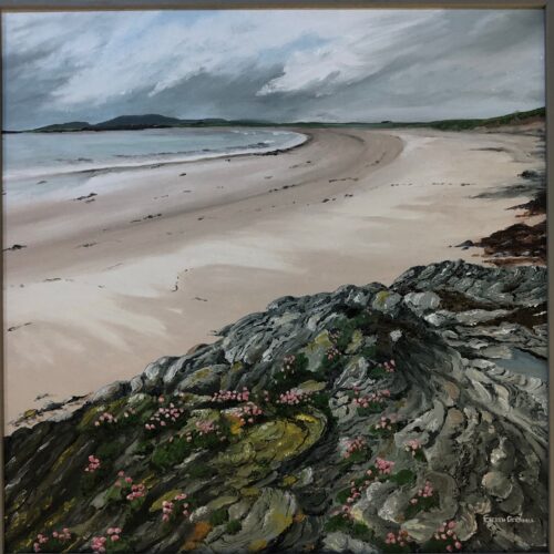 acrylic painting of a seashore by Eileen Gledhill